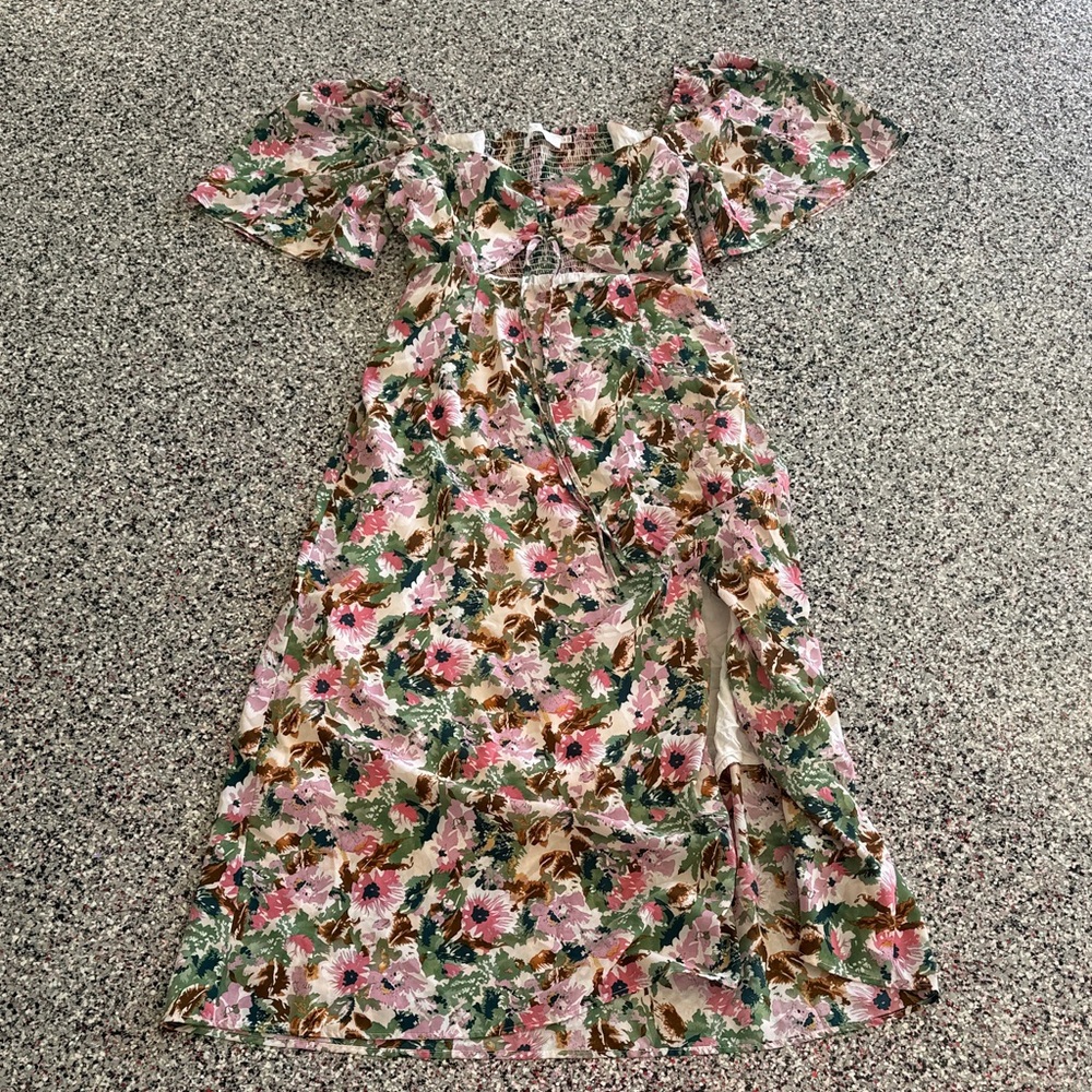 Astr Multicolor Smocked Dress